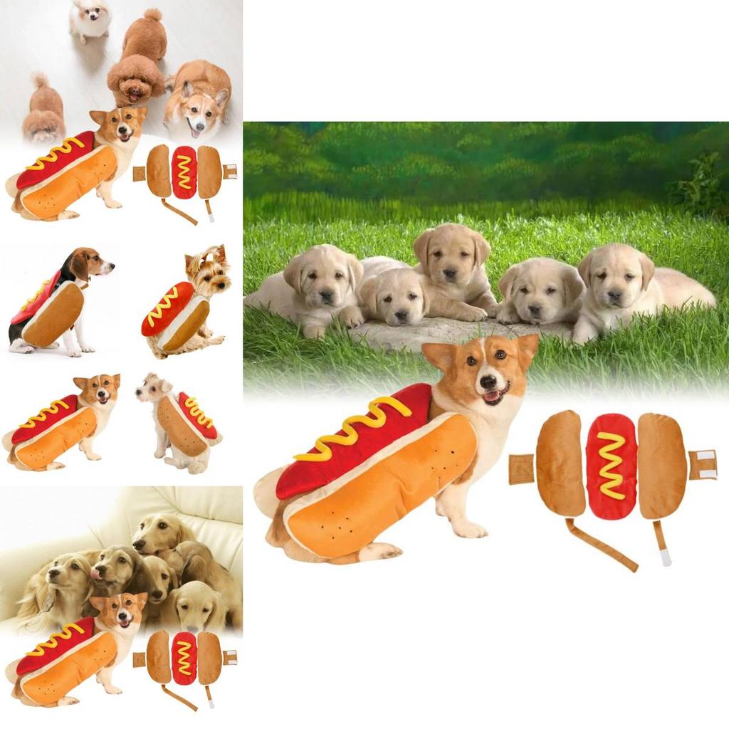 Adorable Cotton Hot Dog Pet Clothing For Small Dogs And Cats Perfect For Festive Celebrations