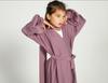 Yiduo Duo Girls' Wavy Lantern Sleeve Pleated Cardigan Dress - YT1023