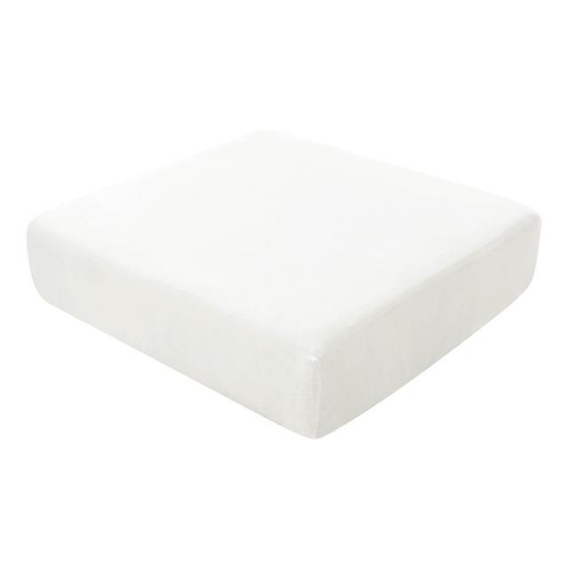 

Чехол на подушку сиденья для дивана, мягкие бархатные тканевые чехлы для мебели для гостиной, дома, спандекс, стрейч, моющийся, съемный, декор для дивана Normal Size 1 Piece молочный белый