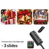 Usb Christmas Projection Light Xmas Theme Slides Projection Lamp Cartoon Snowman Gingerbread Santafor Indoor Car Christmas Decor