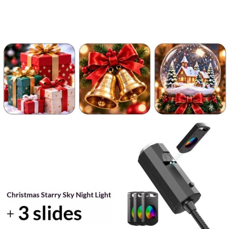 Usb Christmas Projection Light Xmas Theme Slides Projection Lamp Cartoon Snowman Gingerbread Santafor Indoor Car Christmas Decor