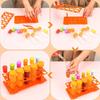 Plastic Test Tube Set with Stand - Uncharged Jumbo Scientific Tubes for Lab Experiments and Halloween Decorations