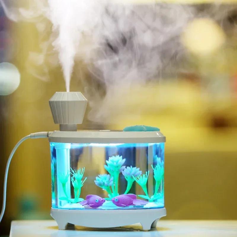 

Second generation Home Aquarium LED Humidifier Air Diffuser Purifier Atomizer Fish Tank LED Light USB home Humidifier