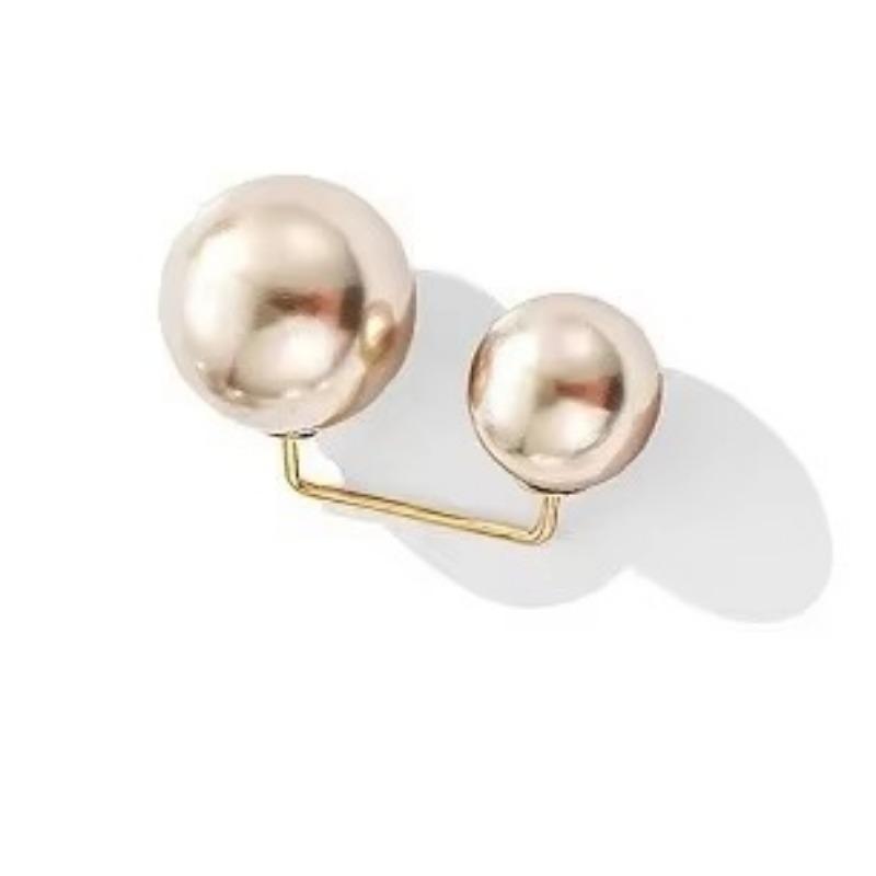 Women Fashion Tightening Waistband Pin 3Pcs/set Double Pearl Brooches Metal Lapel Pin Brooch Pins Sweater Shirt Cardigan Brooch