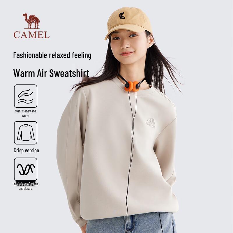 Camel Unisex Loose Fit Crewneck Sweatshirt 2XL 5090₽