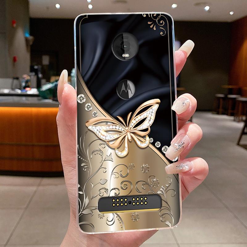 Etui Do Motorola Moto Z4 Play X4 Przezroczyste Luksusowe Modne Motyl Kwiat Miękki Silikon Tylna Pokrywa Do Moto X4 Z4 Play Etui Na Telefon