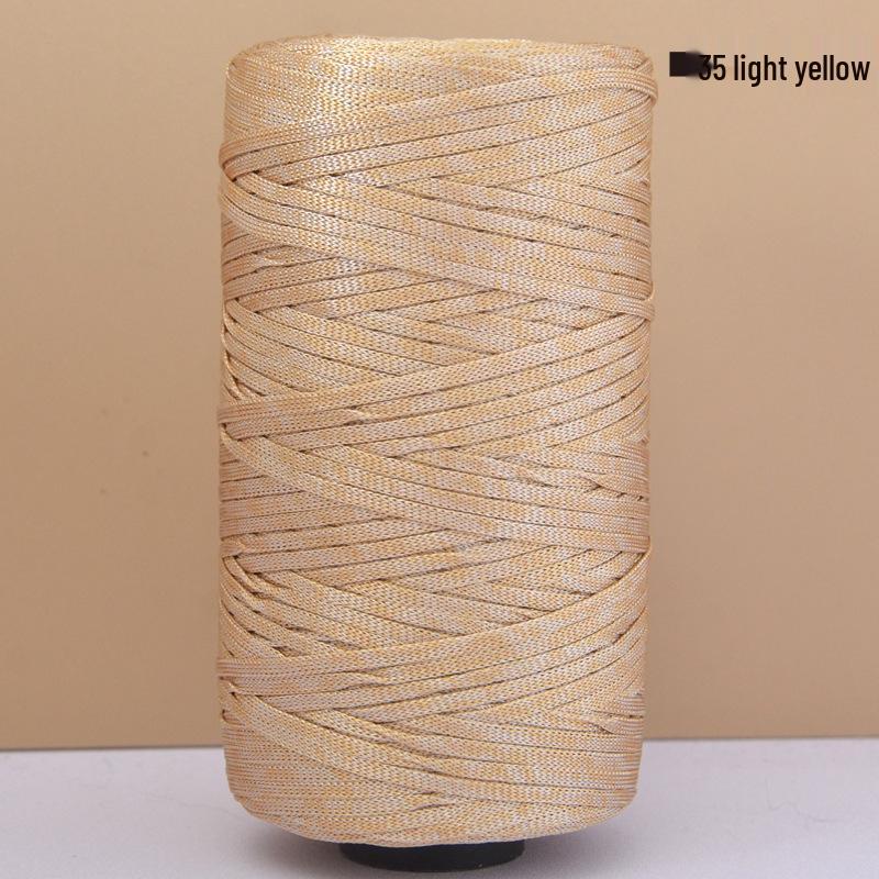 Hand-Woven Mercerized Cotton & Linen Ice Silk Yarn for DIY Crochet Bags, Hats, and Cushions