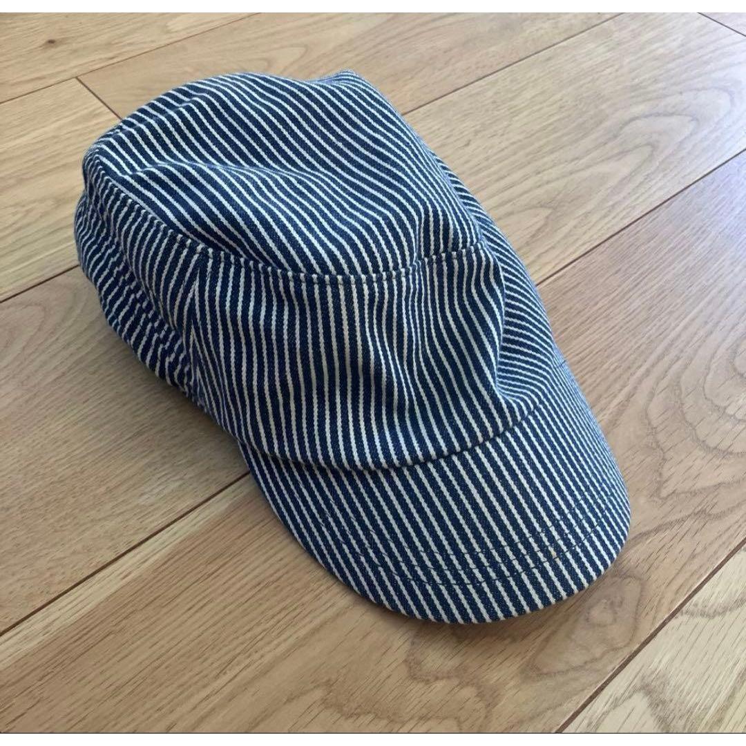 Used BEAMS BOY work cap hickory stripe