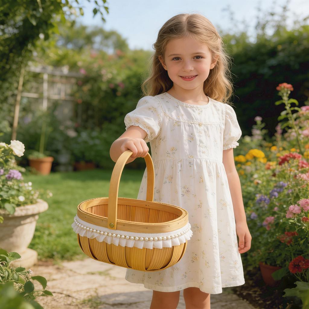 Handmade Rattan Woven Shopping Basket, Bath Basket, Outdoor Picnic Basket, Vegetable Shopping And Picking Old-fashioned Vegetable Basket.