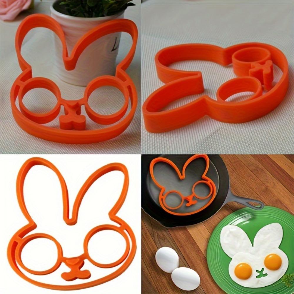 1pc Cute Bunny-Shaped Silicone Egg Ring - Creative Kitchen Gadget For Perfect Fried Eggs & Omelets