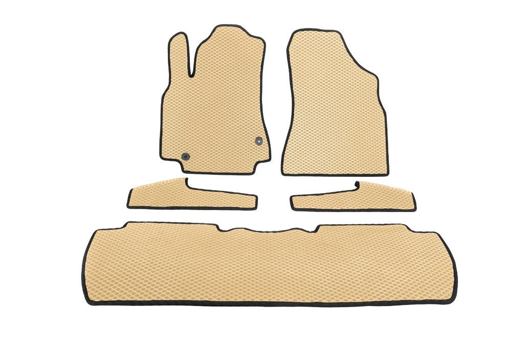 EVA Mats (beige) Front -2025 Rear (3 Pcs) for Peugeot Partner Tepee 2008-2018
