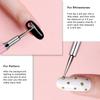 Nail Brush Set Gel Nail Brush Includes Fine Liner Flat French Dotting Gel Nail Art (5 Pieces) Set, Brush, Brush, Round/Oval Brush, Brush, Pen, Brush,