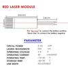 1PC Industrieklasse 650nm 5mW Punkt-/Linien-/Kreuzlasermodul Kopf Glaslinse fokussierbar