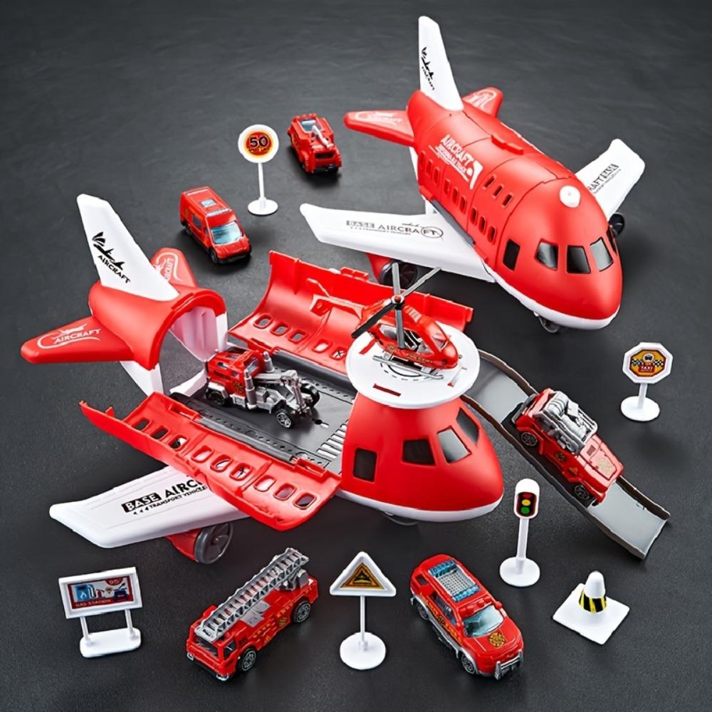 Aircraft Model Inertial Airplane Model Storage Passenger Deformation Airplane Toy  Christmas Gift