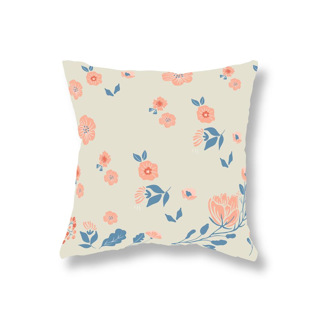 Față de pernă drăguță, simplă, cu flori de plante, decorare pentru canapea, noptieră, birou, scaun de joc, husă de pernă, pentru decorarea casei