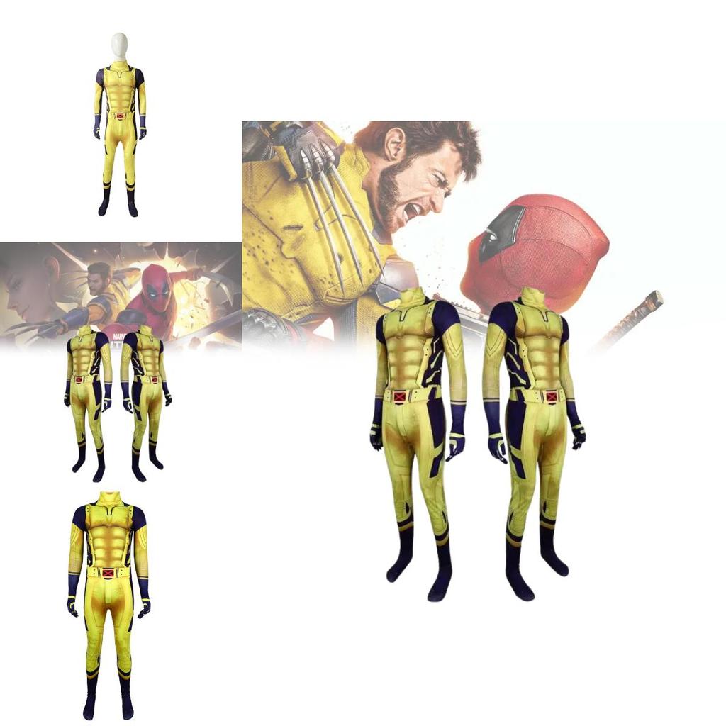 Wolverine Kinder Halloween Kostüm Mit Lycra Stoff Und Superhelden Thema