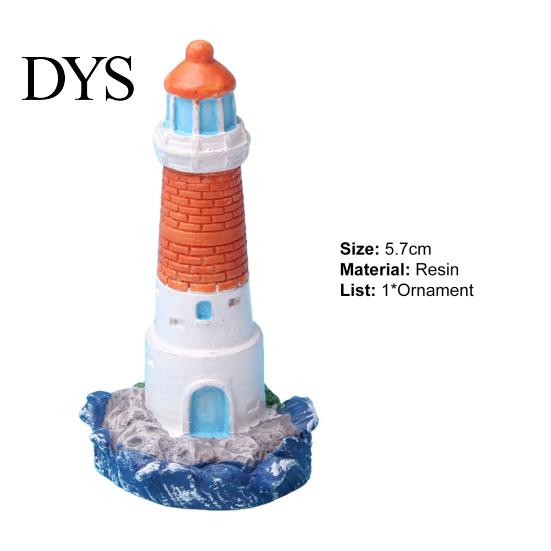 Lighthouse Sculpture Realistic Shape DIY Miniature Resin Figurine Micro Landscape Garden Decor