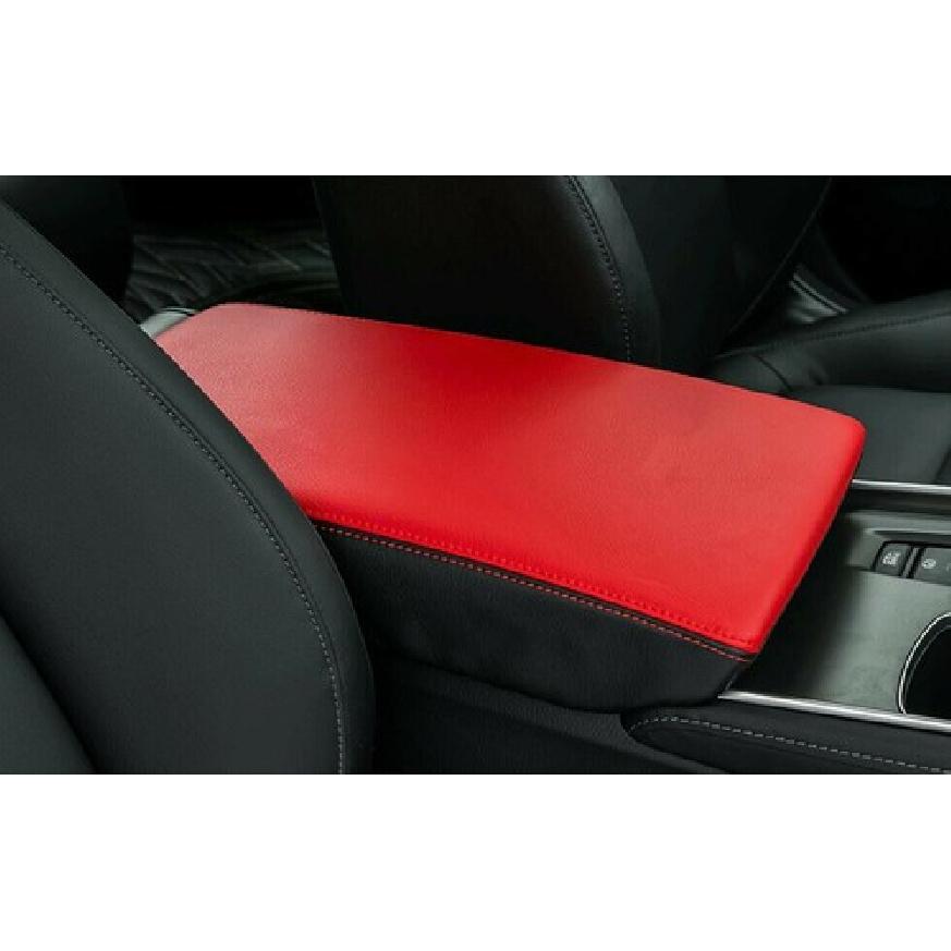 Fit For Honda Accord 2018- Red Interior Car Armrest Box PU Leather Pad Cover