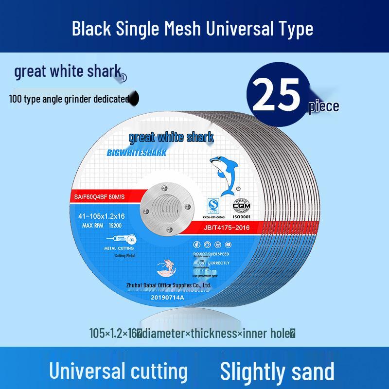 Great White Shark Angle Grinder: Stainless Steel Resin Cutting and Polishing Disc