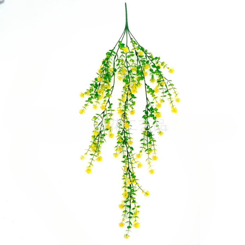 Artificial Hanging Flowers, Fake Eucalyptus Vine Faux Flower Greenery Garland Plastic Plants for Indoor Outdoor Wall Garden Wedding Home Party Decor