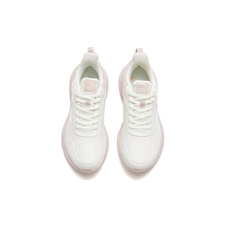 New Anta Cushioning Wear Resistant Low Top Sprint Running Shoes Women's White Gray 922245527-2