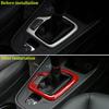 Red Gear Shift Box Decor Panel Cover Trim Frame For Jeep Cherokee 2014-18 Inner