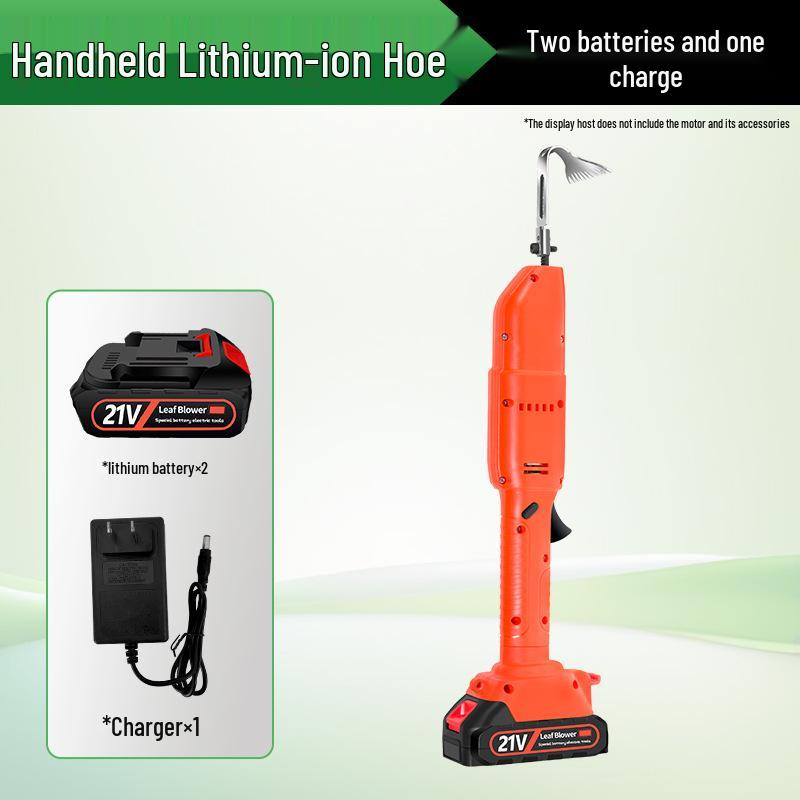 Portable Wireless Electric Tiller: Handheld Lithium Micro Tiller with Extension for Home Gardening