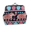 WP Love Mom Series Women Elephant Print Kiss Lock Small Coin Purse Clutch Handbag