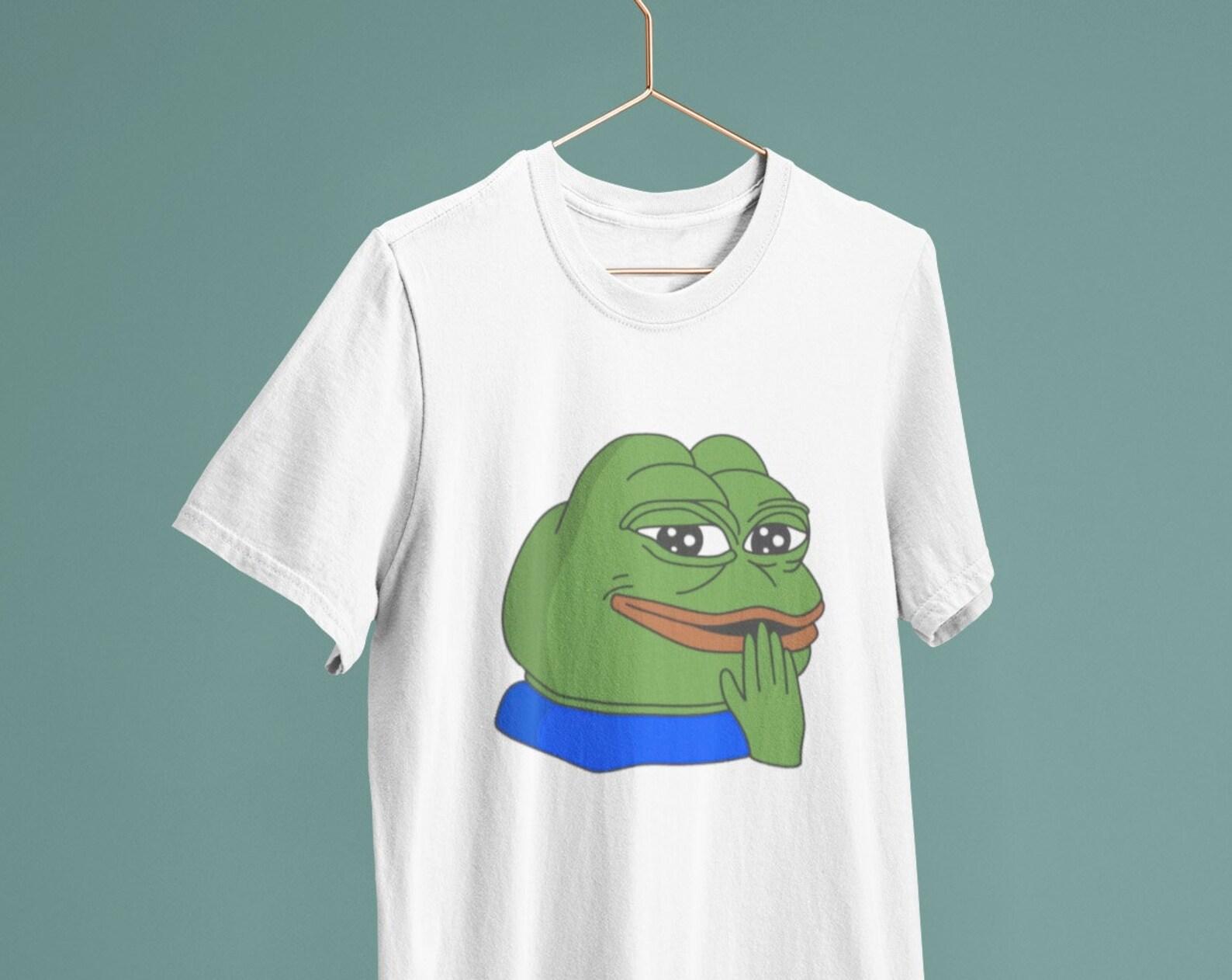 Pepe The Frog Internet Meme Ups Smile / Heavyweight cotton unisex T shirt with print tee top 2XL