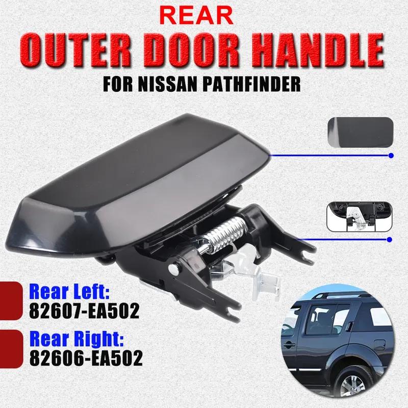 Hızlı Teslimat 82607-EA502 Siyah Krom Arka Kapı Dış Kapı Kolu Nissan Pathfinder R51 Serisi 1 LE SE Gümüş Edition İçin