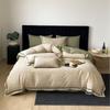 COMOLIVING Simple Retro 4-Piece Blended Bedding Set