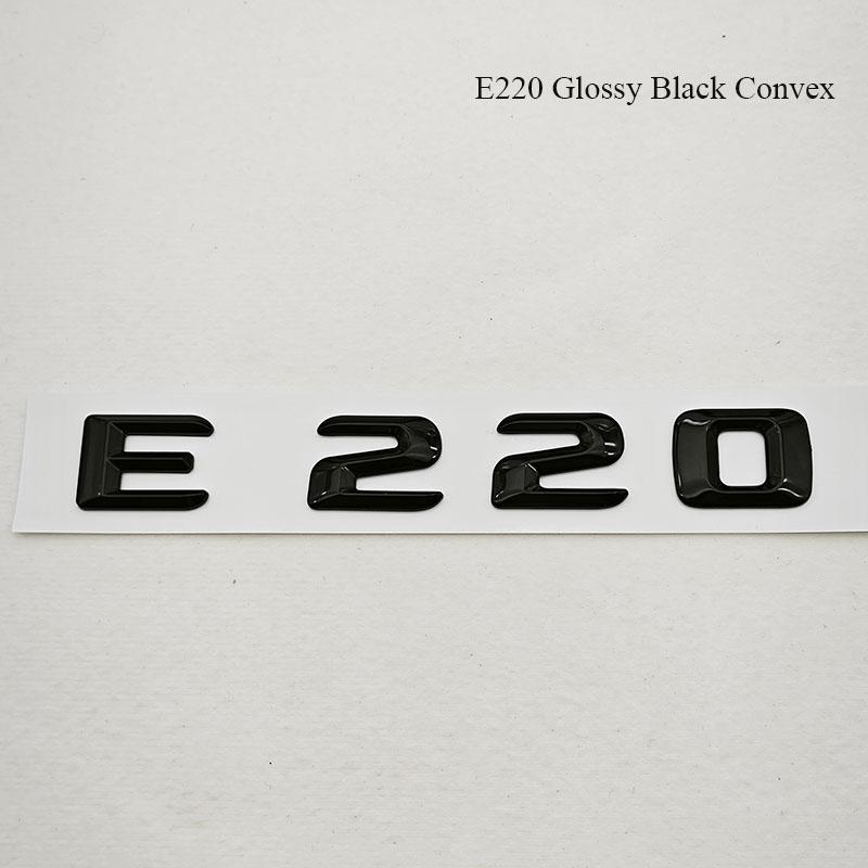 3D ABS Glossy Black Car Letters Logo E300 E220 E320 E200 Rear Trunk Badge Emblem For Mercedes Benz E Class E300 E320 Accessories