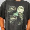 Largemouth Bass Moon Vintage Graphic T Shirt, Retro Fishing Wildlife Angler Tee, Outdoor Nature Gift, Fishing Shirt, Dad Gifts, Fisherman