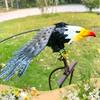 Outdoor Eagle Statue Metal Eagle Sculpture Outside Scarecrow Decoration Garden Decorative Stake for Shore Porch Backyard Lawn