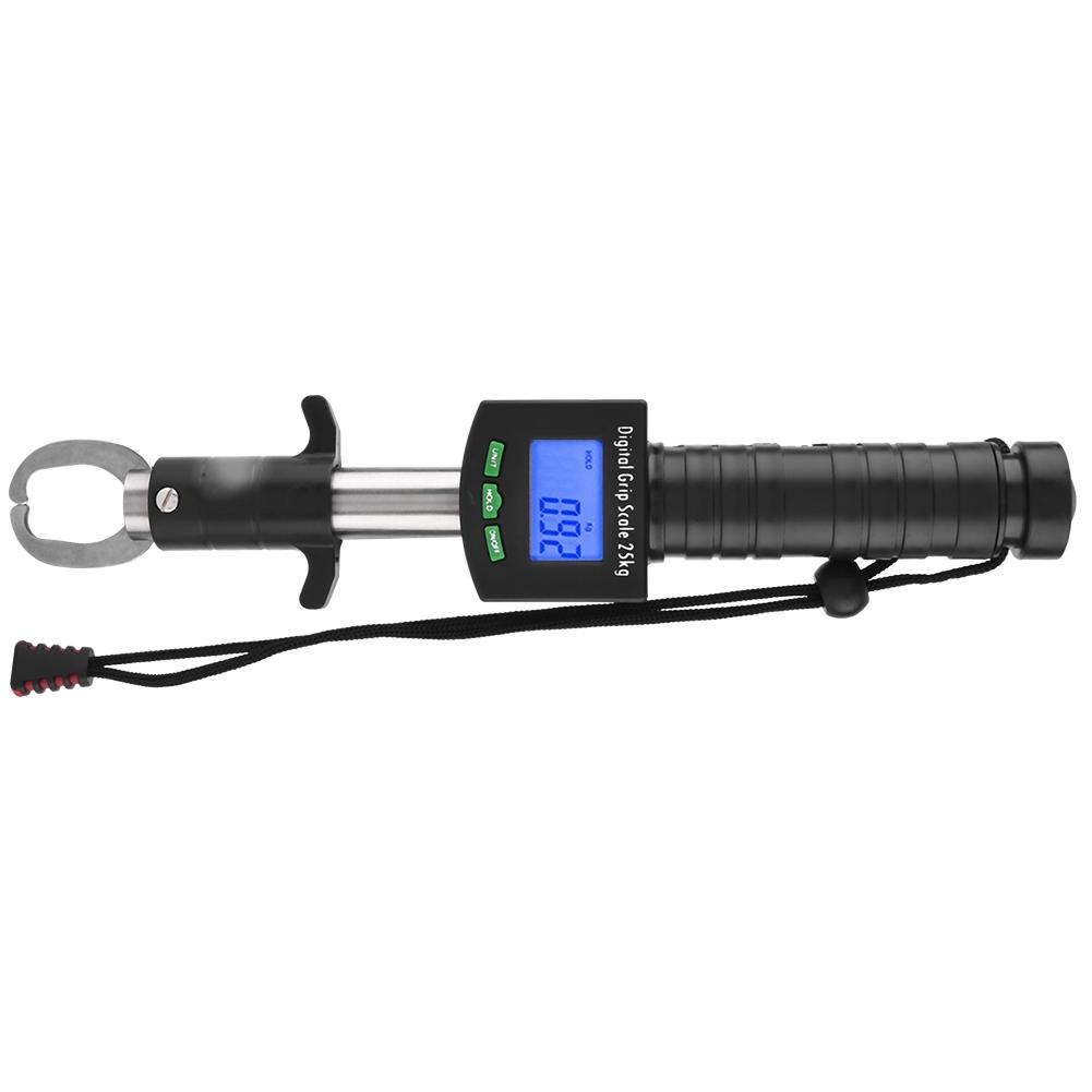 Bilancia Digitale 3 in 1 con Pinza per Pesce 25kg/55lb Pinza per Labbra di Pesce Grabber con Metro a Nastro da 1M