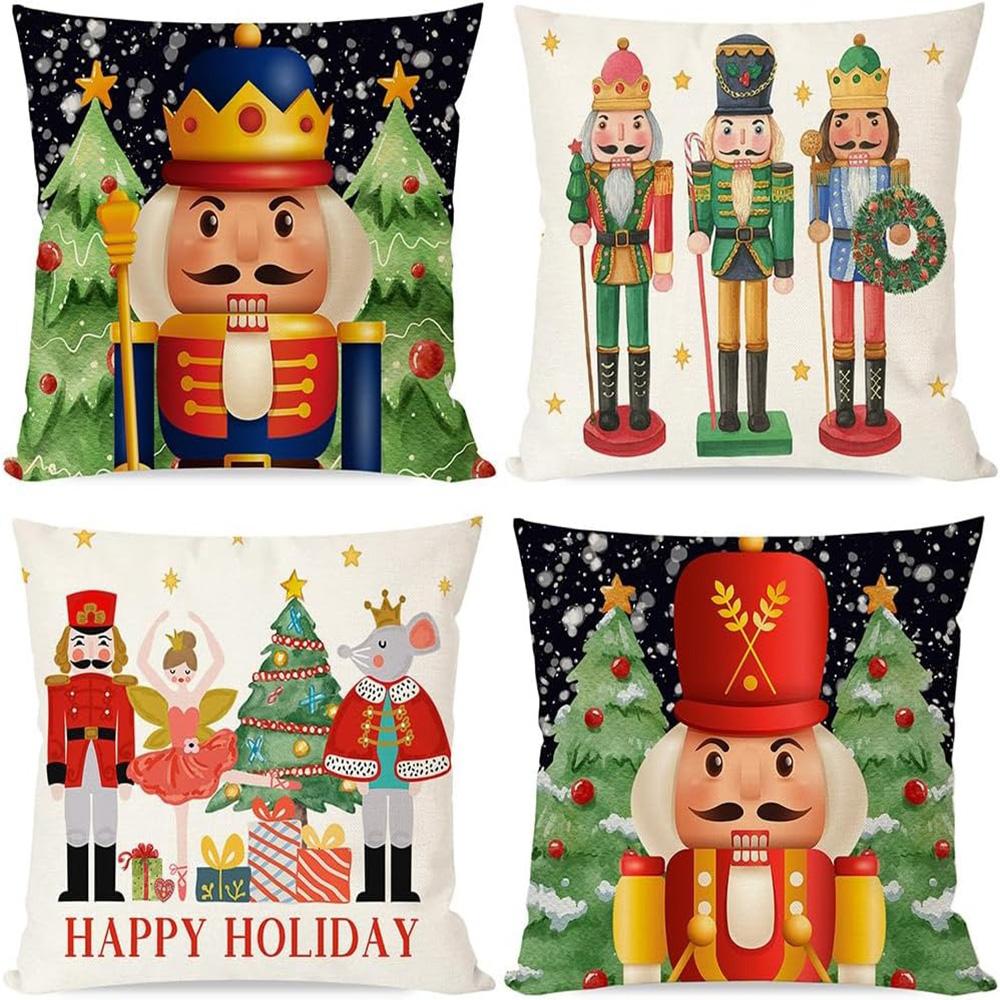 Weihnachts-Nussknacker-Kissenbezüge: Festliche Designs für eine magische Weihnachtszeit Sofas, Schlafzimmer-Kissenbezüge, Weihnachtsgeschenke