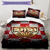 Vfb Fc Crest Printed Pattern Duvet Cover Set – includes 1 duvet cover and 2 matching pillowcases Bedroom decor Christmas gifts