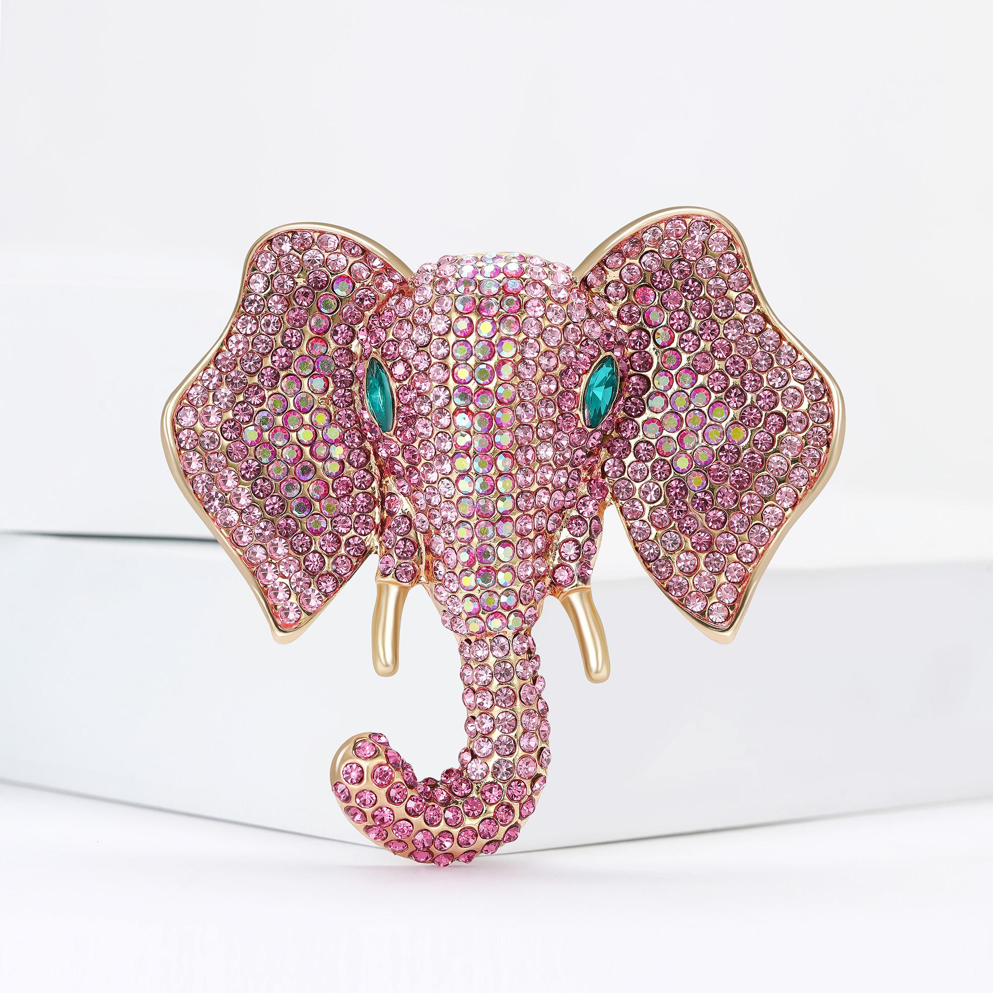 

Роскошные броши в виде слонов со стразами для женщин, эмалевые значки с животными, модные новые подарки для мероприятий и вечеринок, украшения, аксессуары для одежды