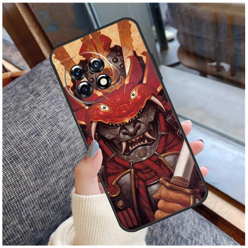 Japanese Samurai Case For OnePlus 13T 8T 10T 9 10 Pro 15 13 12 11 13R 12R Nord CE 5 2 3 4 Lite N20 N30 Coque