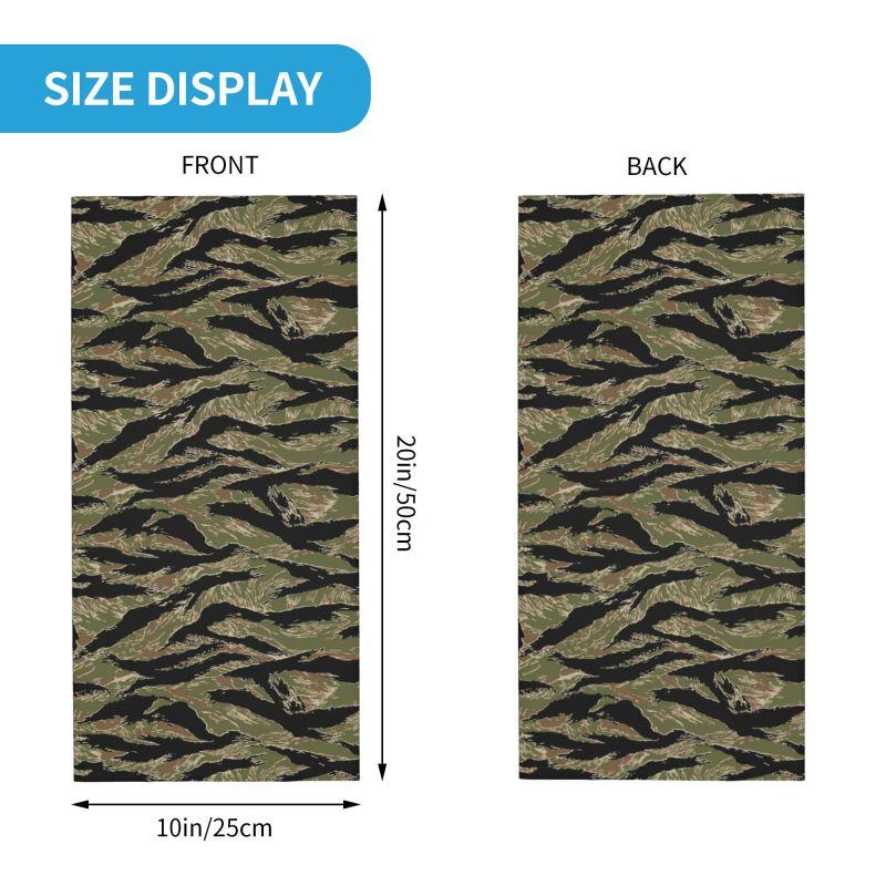 Tiger Stripe Print Bandana Winter Neck Warmer Men Windproof Wrap Face Scarf for Ski Flecktarn Camo Splittertarn Gaiter Headband