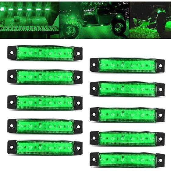 10 Pcs Purple LED Rock Strip Lights,Wheel Well Underglow Lighting Kits,Car Rock Lights Exterior Side Marker Lights For Wrangler Truck Golf Cart RV RV
