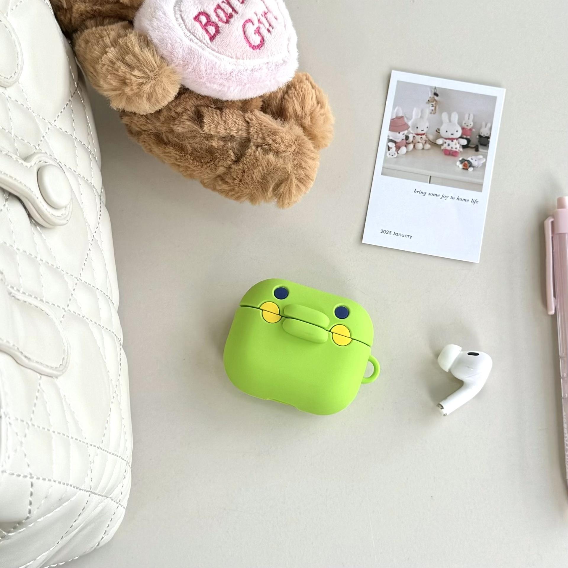 Pour étui Airpods Pro 3, Housse de protection en silicone Grenouille Anime 3D pour écouteurs Airpods Pro 2 4 3 2 1 Housse Funda Enfants for airpods 3 2021