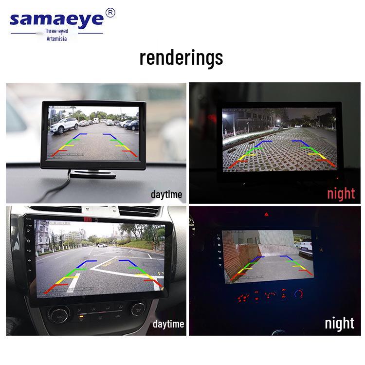 High-Definition Night Vision Reversing Camera with Waterproof AHD & Long License Plate Frame