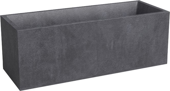 ARTEVASI Planter - SYDNEY - Plastic - Anthracite - 80 cm - 57 L - Dimensions: 79.5x29.5x29.5 cm