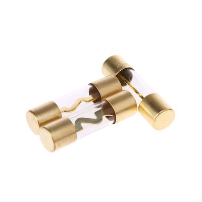 Confezione 5 Fusibili AGU in Vetro Placcati Oro Fusibili Amplificatore Audio Auto