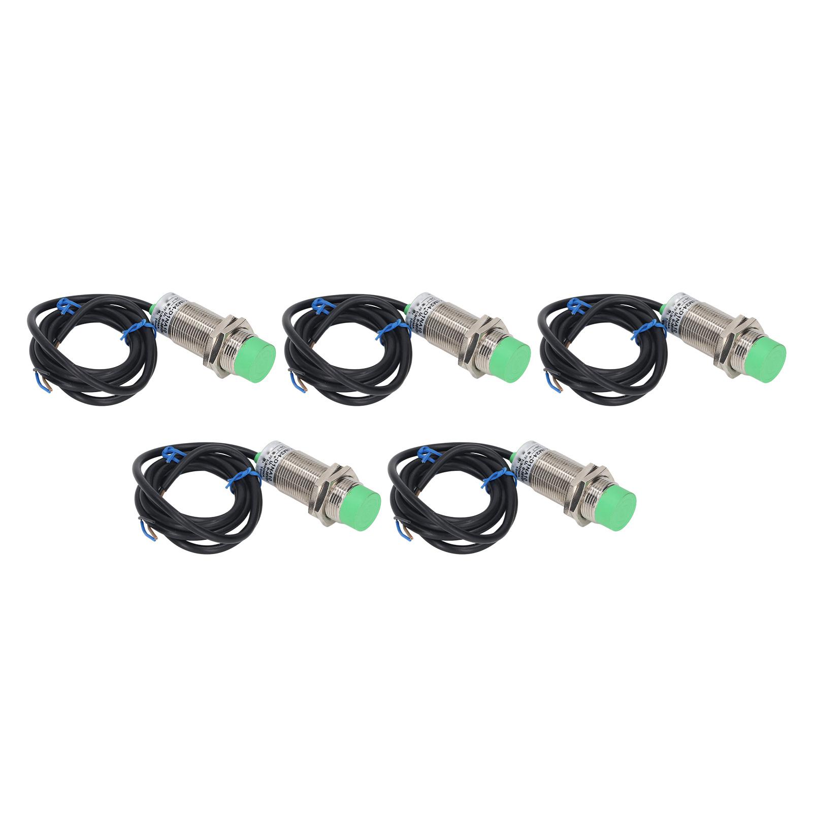 

5PCS Inductive Proximity Switch NPN ABS Aluminum Alloy IP65 Waterproof Non Embedded Approach Sensor 6‑36VDC