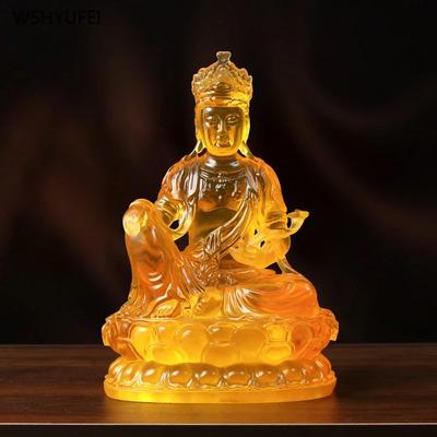 1 PZ 13,5x11x20,5 cm resina statua di Guanyin Ksitigarbha Buddha casa stile cinese sala ancestrale offerta decorazione da tavolo