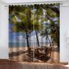 HUANZHUANG Curtains for Windows Living Room 3D Beautiful Landscape Scenery Blackout Curtains for Bedroom 2 Panels Boys Girls