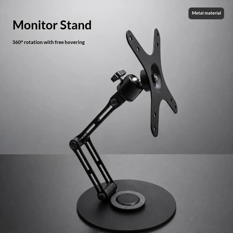 Foldable Monitor Stand 360° Rotation Multi-Angle Adjustable Heavy Load Monitor Arm Support For 9-18.4 Inch Screen
