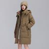 Young mother down jacket women's medium and long winter new loose foreign and thin white duck down jacket